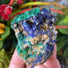 Azurite - Azurite & Malachite Mineral Specimen from Morocco! (C633)