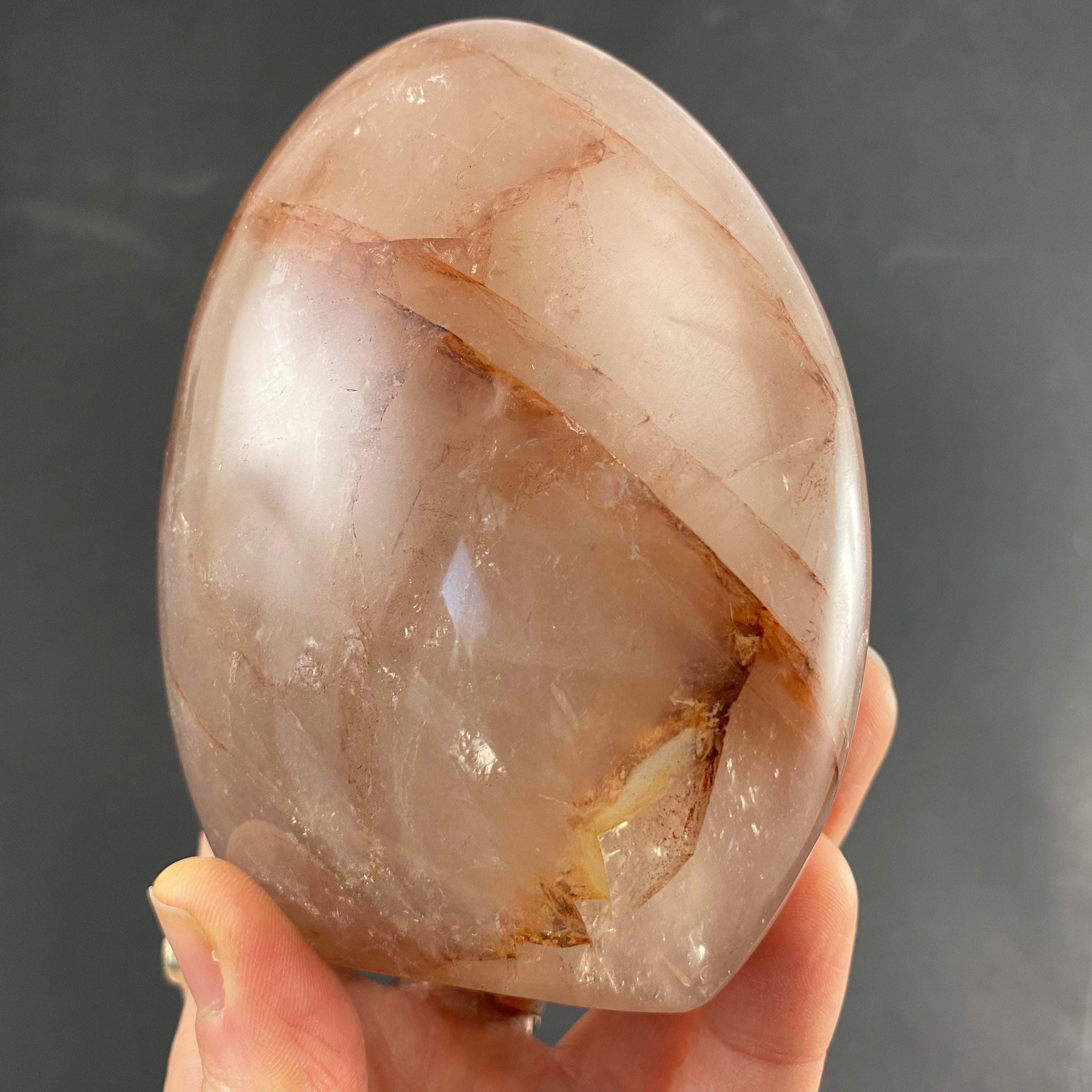 Hematoid Quartz- Red Fire Quartz (Harlequin) Free Form!  D39