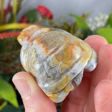 Load image into Gallery viewer, Crystal Turtle Carvings! Crazy Lace Agate, Larvikite, or Tiger Eye Turtle Carving! (price for one) C359/C360/C361