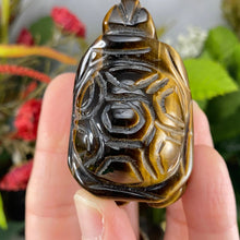 Load image into Gallery viewer, Crystal Turtle Carvings! Crazy Lace Agate, Larvikite, or Tiger Eye Turtle Carving! (price for one) C359/C360/C361