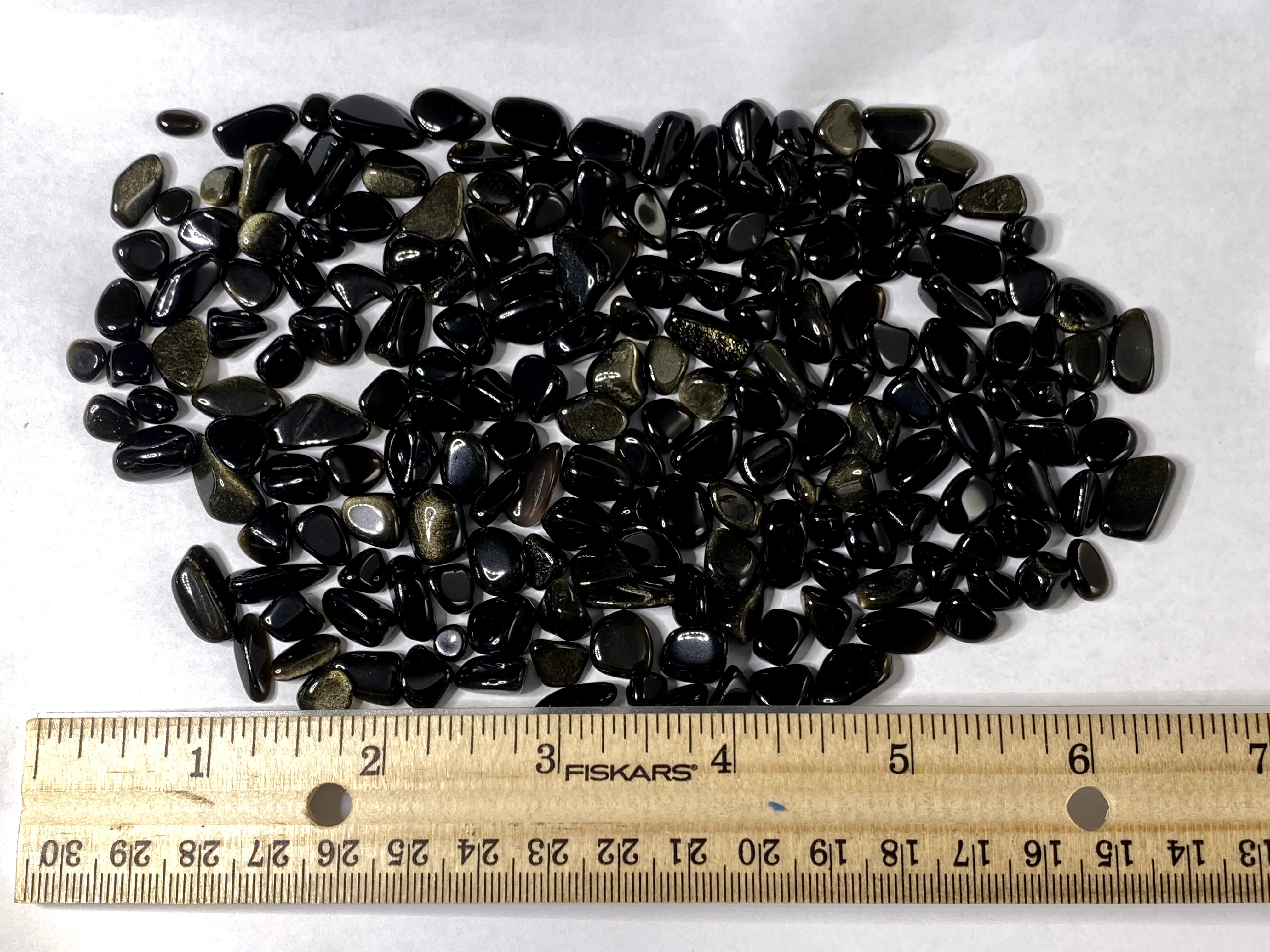 Obsidian - Bulk Gold Sheen Obsidian Tumbled Chips Bags! Choose your amount by weight! (B54 $9.50/B53 $6)