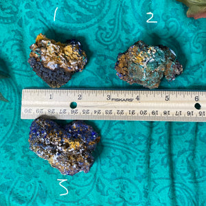 Azurite - Azurite & Azurite Malachite Mineral Specimens from Morocco! (C627/C628/C629)