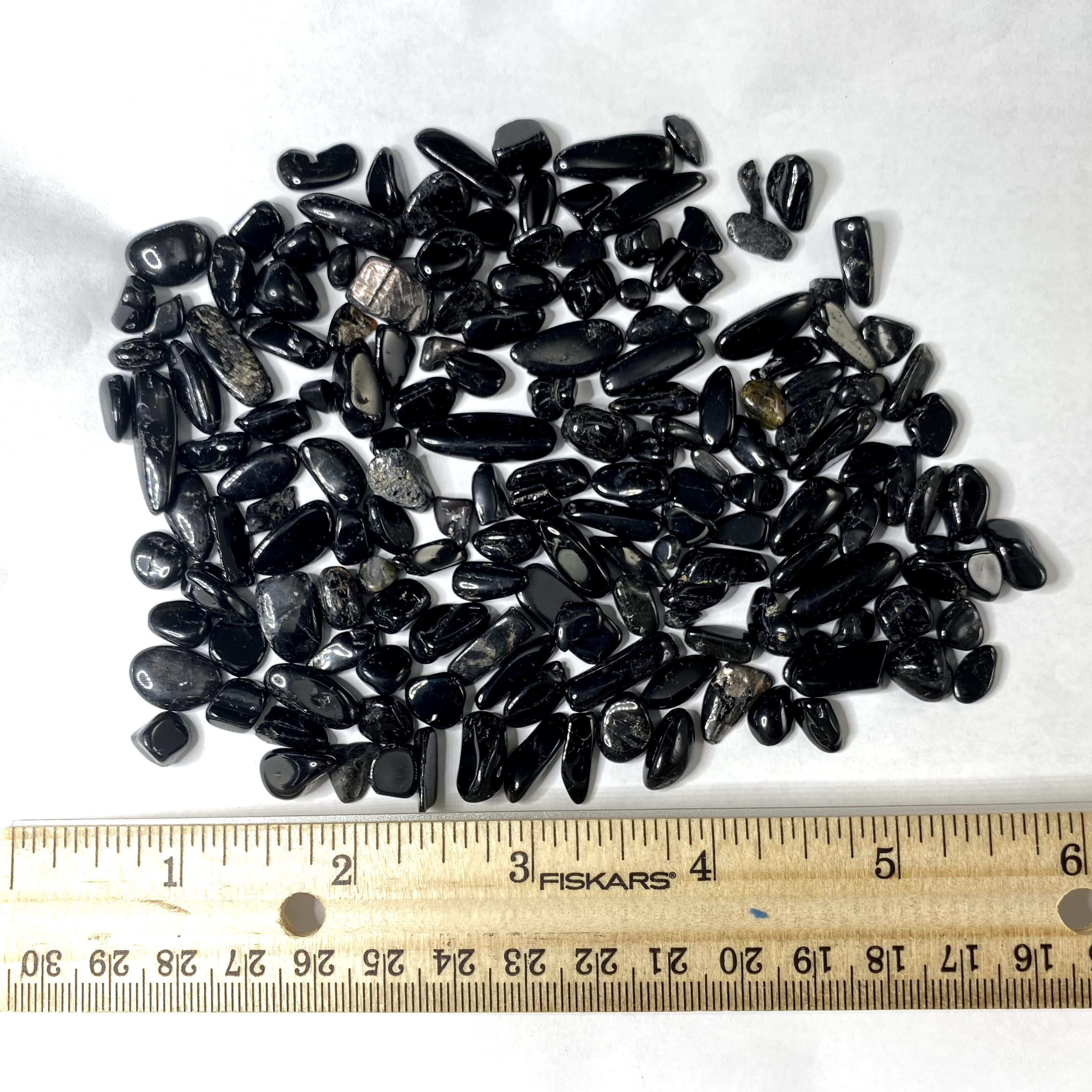 Tourmaline - Bulk Black Tourmaline Tumbled Chips Bags! Choose your amount by weight! (B48 $9.75/B47 $6.25)
