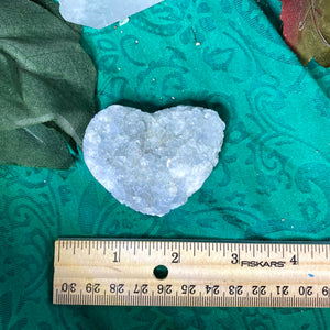 Celestite- Raw Crystal Cluster Heart! (B730)