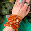 Carnelian - Carnelian Tumbled Stone Bracelets! (Price for one single strand stretchy bracelet)