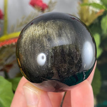 Load image into Gallery viewer, Obsidian - Gold Sheen Obsidian Sphere! C609 49.5mm