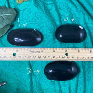 Obsidian- Rainbow Obsidian Palm Stones! (B766/B767/B768)