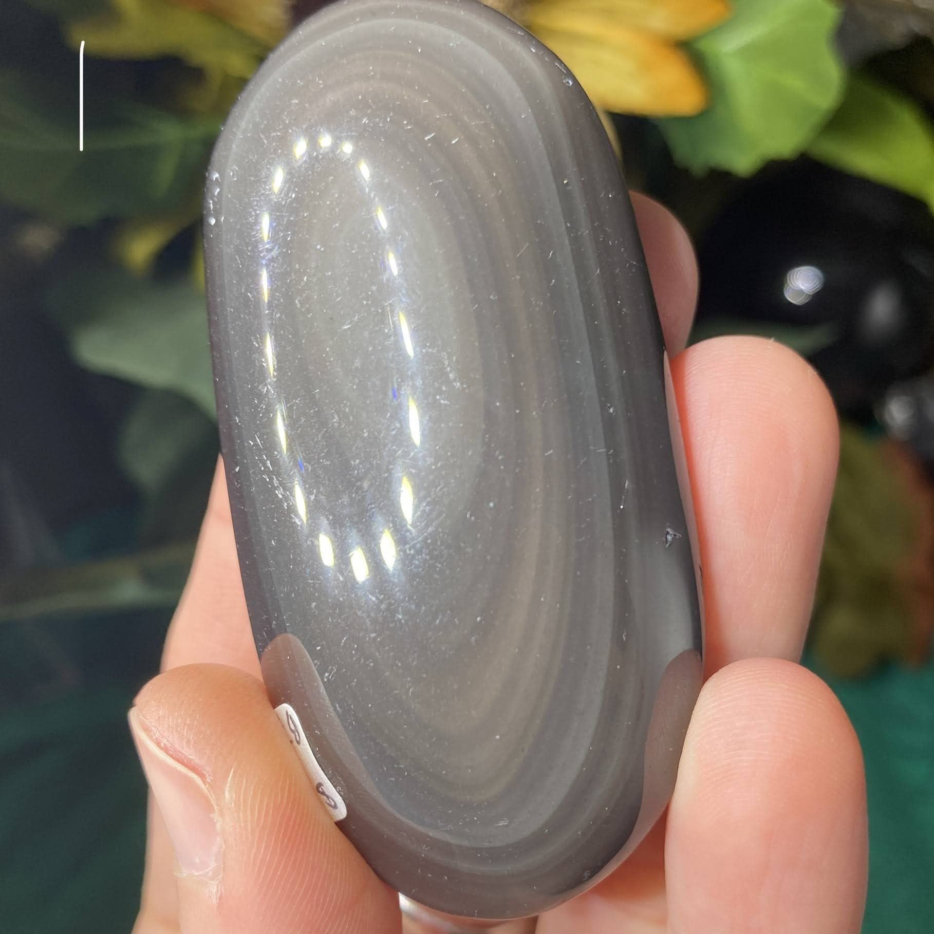 Obsidian- Rainbow Obsidian Palm Stones! (B766/B767/B768)