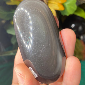 Obsidian- Rainbow Obsidian Palm Stones! (B766/B767/B768)