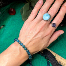Load image into Gallery viewer, Apatite - Blue Apatite Round Bead Bracelets! A640-7mm/A641-8.5mm/A642-10mm