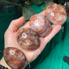 Load image into Gallery viewer, Hematoid Quartz- Red Fire Quartz (Harlequin) Palm Stones! Your Pick! (A167/A170/A171/A172)
