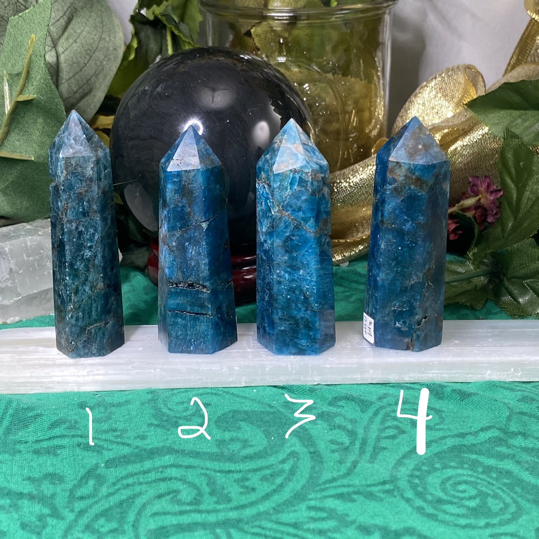 Apatite - Blue Apatite Tower / Point / Obelisks! (A362 A364 A365 A366)