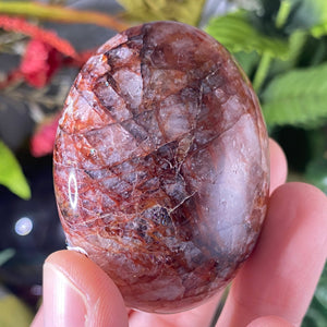 Hematoid Quartz- Red Fire Quartz (Harlequin) Palm Stones! Your Pick! (A167/A170/A171/A172)