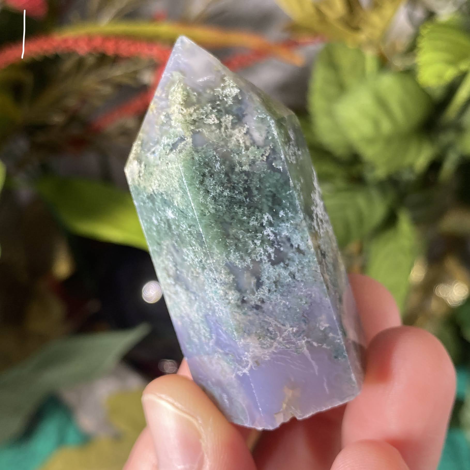 Agate - Super Green Dreamy Moss Agate Towers / Points / Obelisks! (B423/B425/B427/B430/B433)