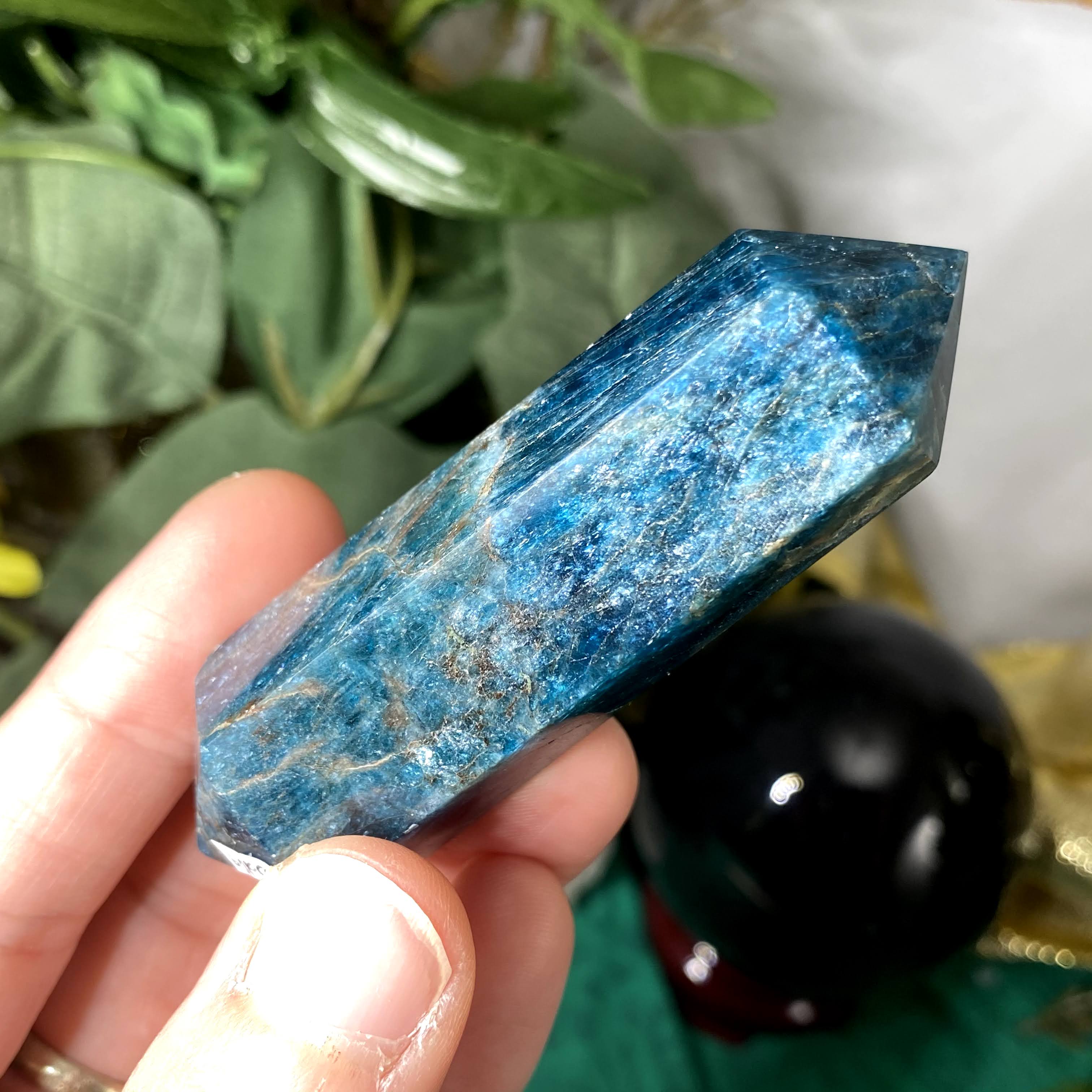 Apatite - Blue Apatite Double Terminated Shaped Points / Wands! (B209-B210-B211)