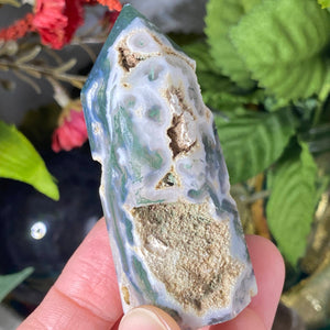 Agate - Super Green Dreamy Moss Agate Towers / Points / Obelisks! (B423/B425/B427/B430/B433)