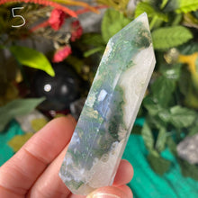 Load image into Gallery viewer, Agate - Super Green Dreamy Moss Agate Towers / Points / Obelisks! (B423/B425/B427/B430/B433)