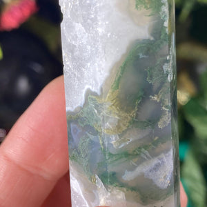 Agate - Super Green Dreamy Moss Agate Towers / Points / Obelisks! (B423/B425/B427/B430/B433)