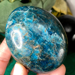 Apatite - X-Large GORGEOUS Blue Apatite Palm Stone! B35