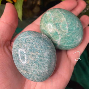 Amazonite - Amazonite Soothing Palm Stones! A214/A218