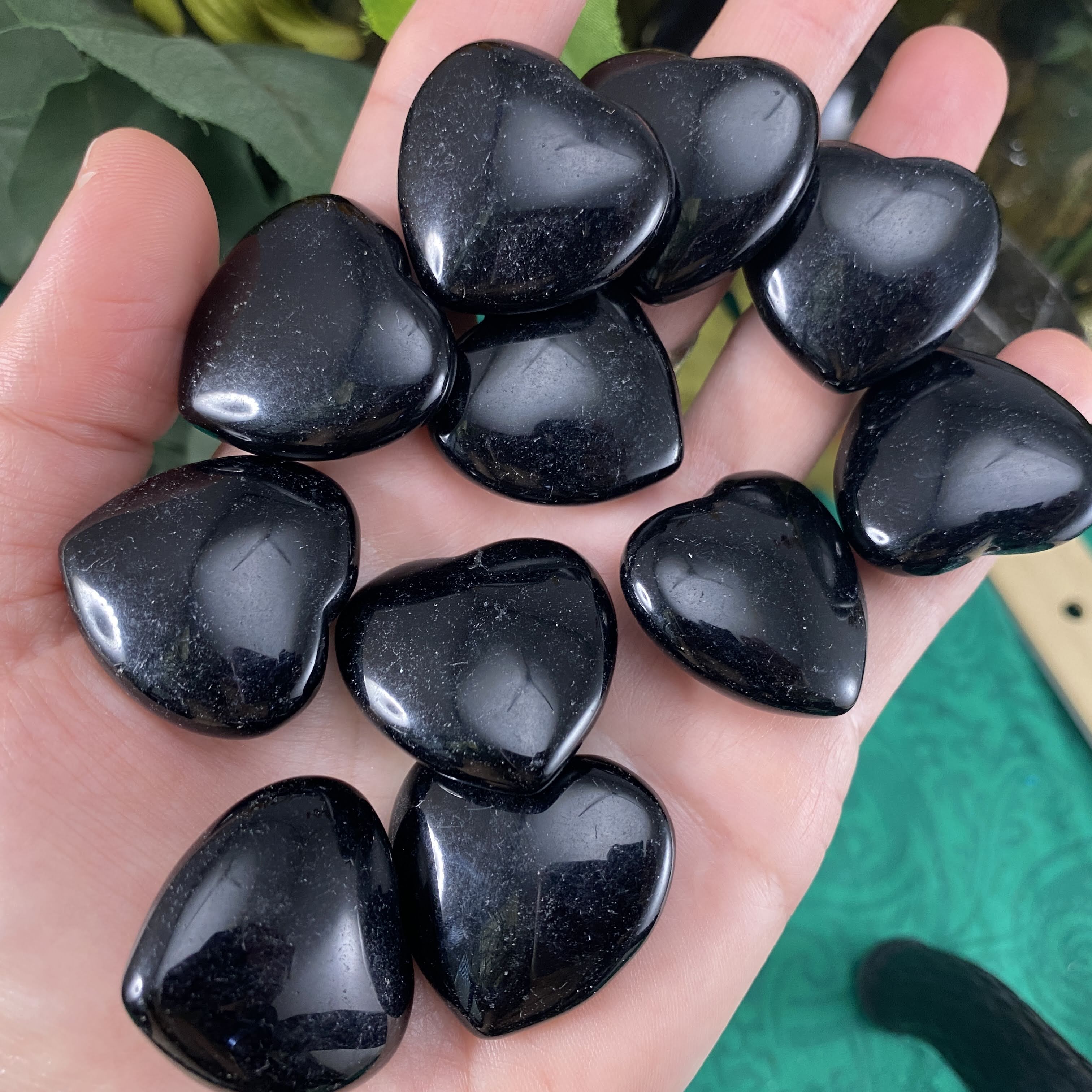 Black Tourmaline (schorl) - Black Tourmaline Polished Heart! (buy 1 or get a discount on more!) B311