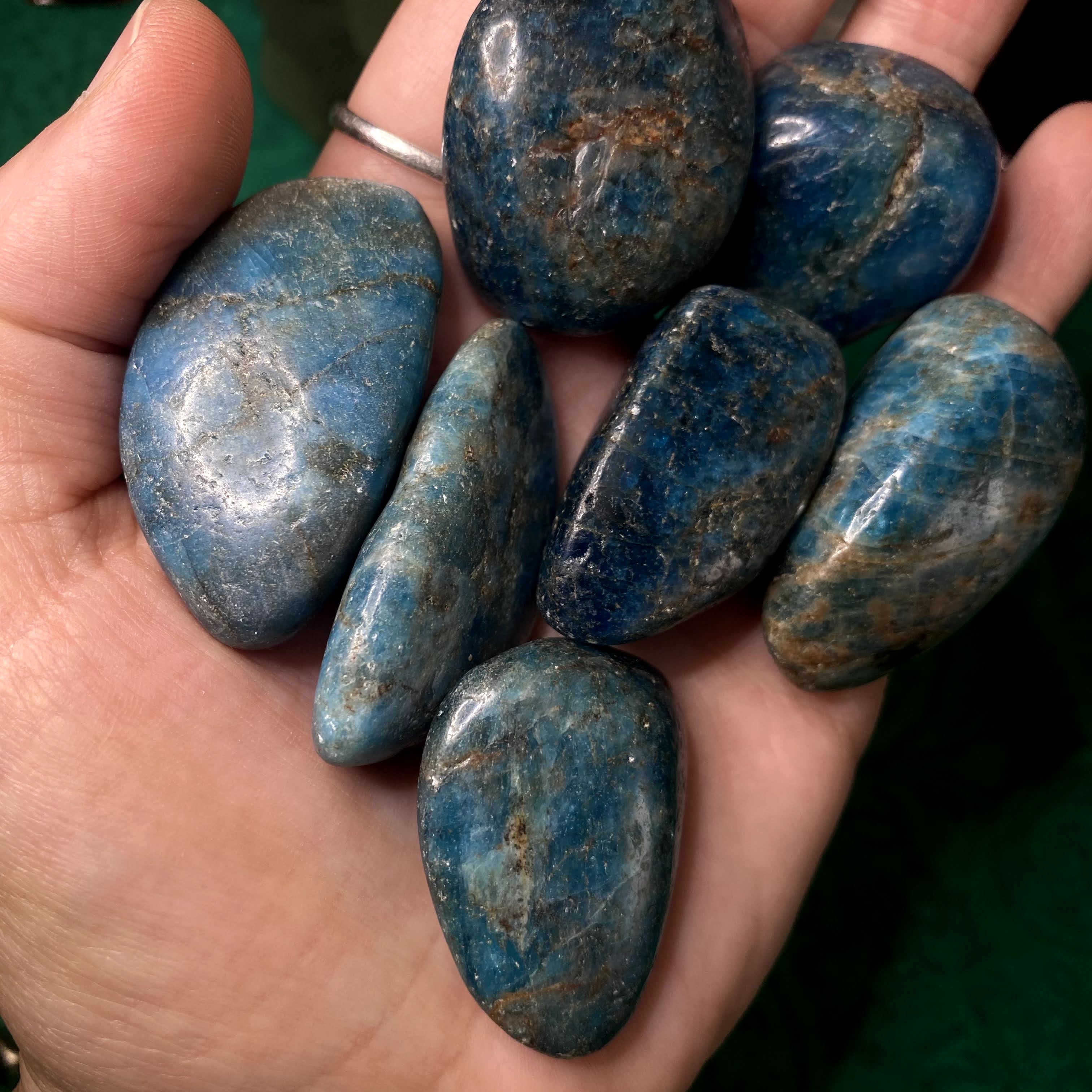 Apatite - Blue Apatite Tumbled Stones Large! A973