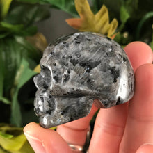Load image into Gallery viewer, Obsidian &amp; Larvikite Crystal Skulls! (644)
