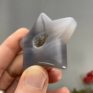 Agate - Dreamy Agate Stars! Some with Druzy! (B665-1/B665-2/B665-3/B665-4)