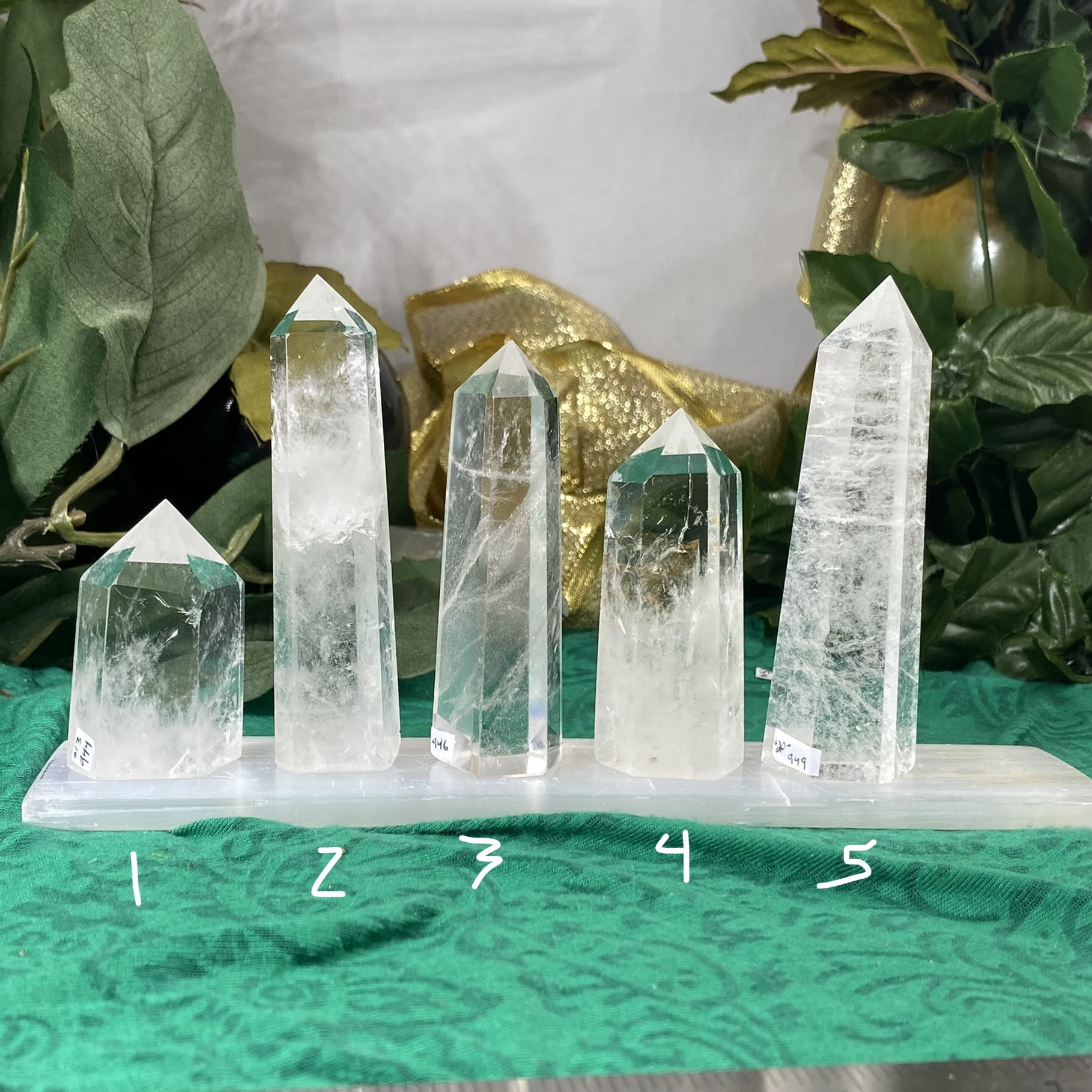 Clear Quartz - Gorgeous Clear Quartz Towers / Points /Obelisks! (B944 /B945/B946/B947/B949)