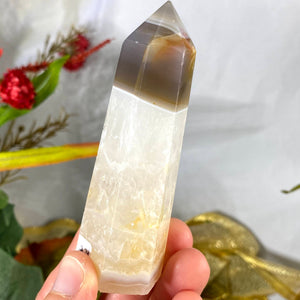 Agate - Heavenly Agate & Clear Quartz Towers / Points / Obelisks! (B951/B952/B953/B954)