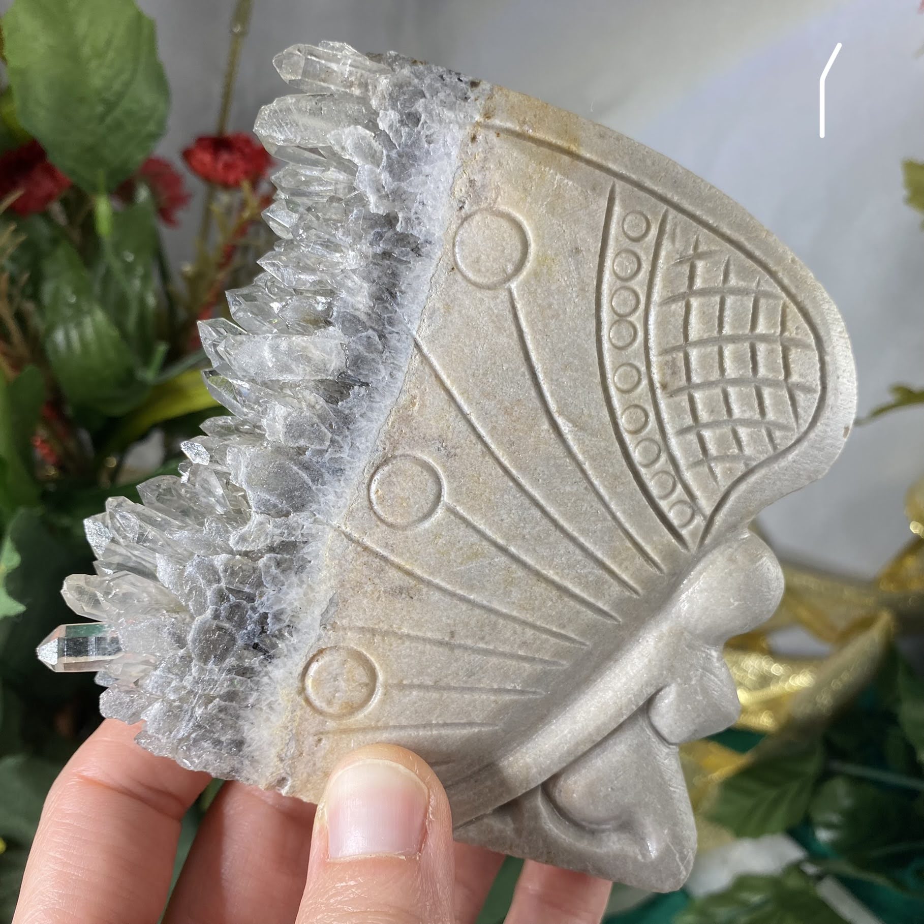 Gorgeous Quartz Cluster Fairy Carvings!! B987 / B990