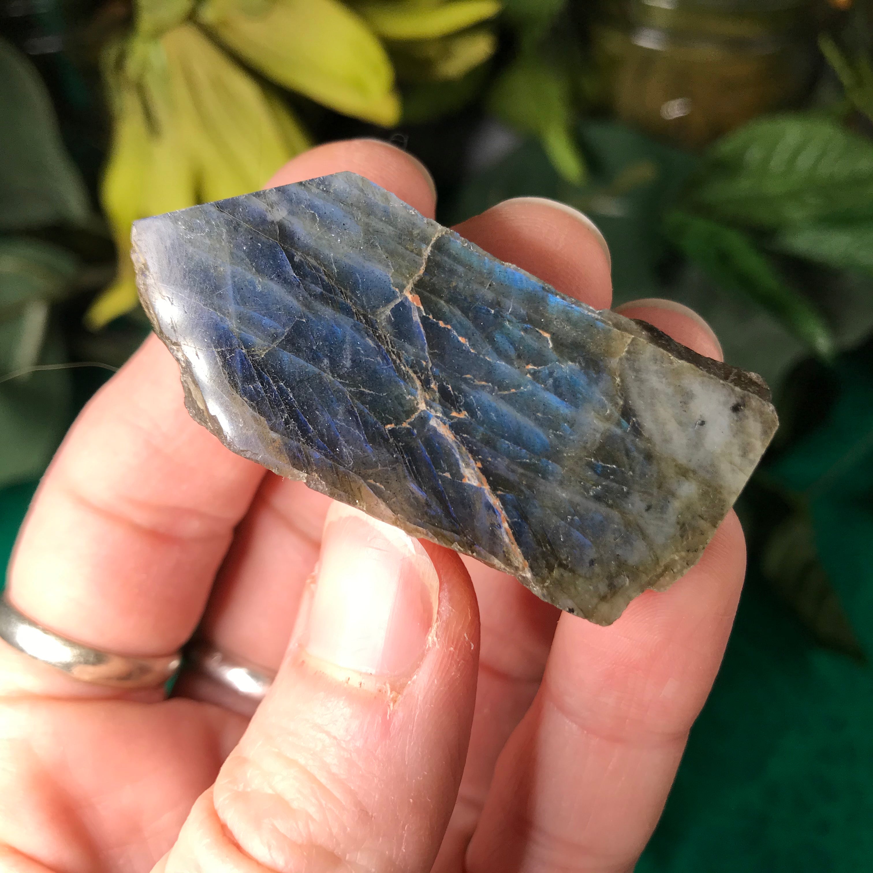 Labradorite raw with 1 polished side!