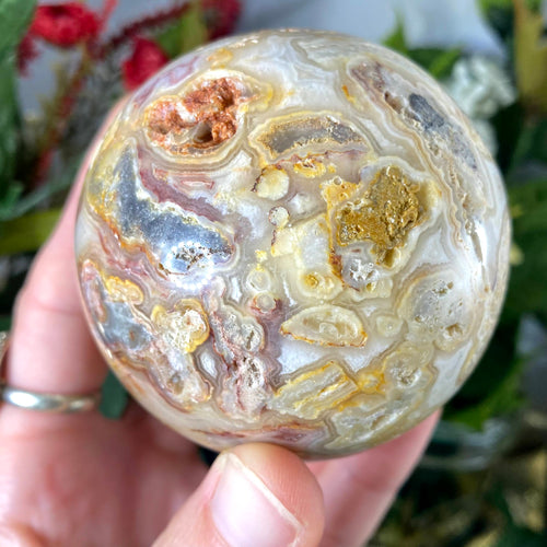 Agate - Crazy Lace Agate Sphere 69mm - B999