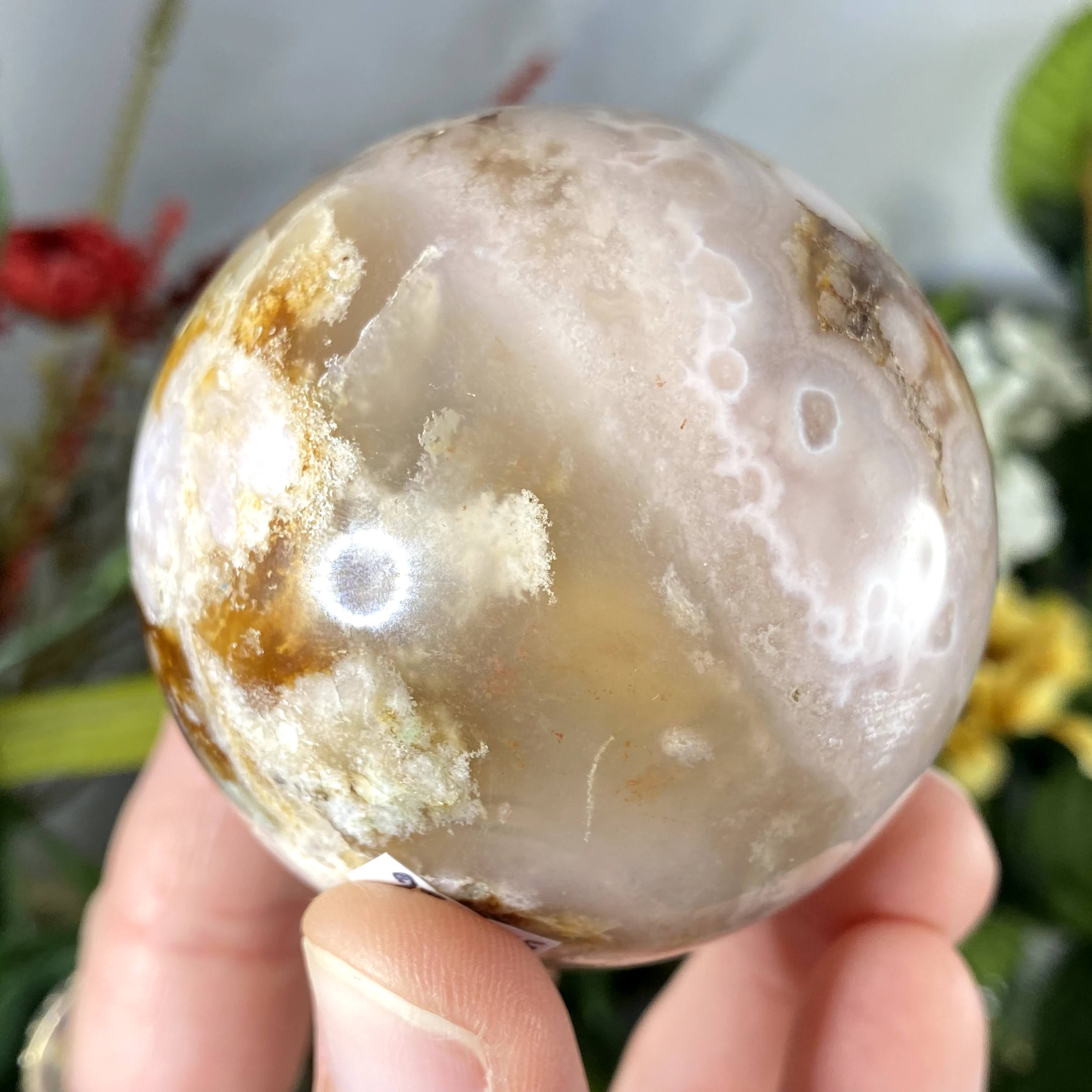 Agate - Flower Plume Agate Sphere 57.5mm - C6