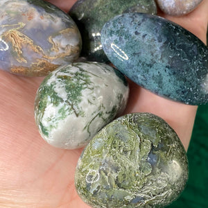 Agate - Dreamy Moss Agate Tumbled Stones! (Medium-A966)
