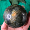 Labradorite Polished Sphere with Pink Flash! 69mm