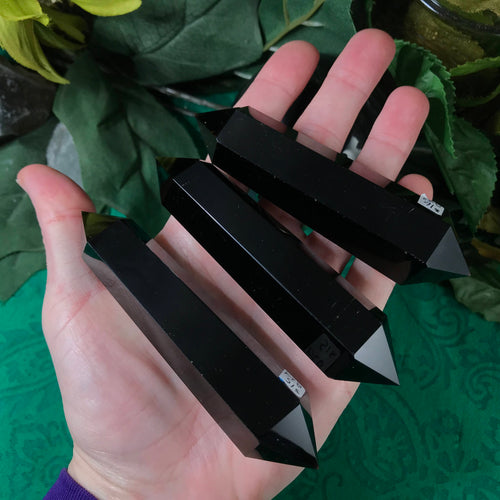 Obsidian- Black Obsidian DT / Double Terminated Points!