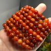 Carnelian - Carnelian Round Bead Bracelets! (Price for one single strand stretchy bracelet) C770