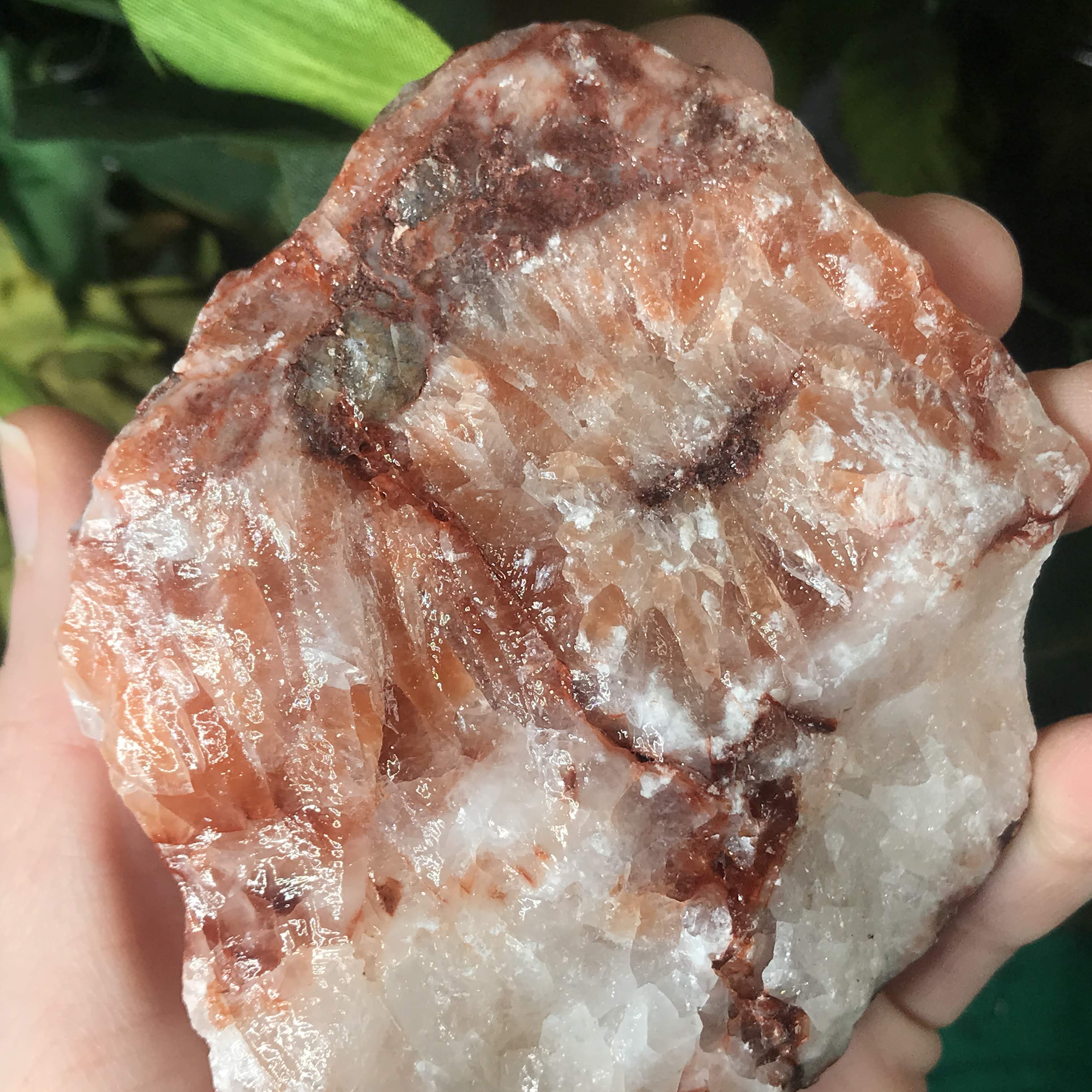 Calcite- Large Red & Clear Calcite!