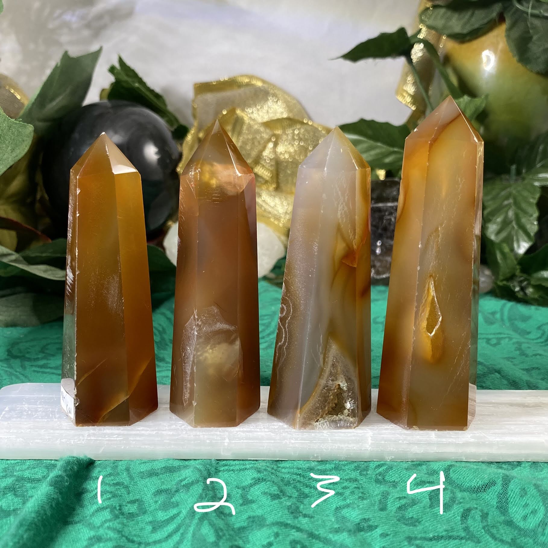 Carnelian - Carnelian Towers / Points / Obelisks! Some with Druzy! (C61/C62/C65/C67)