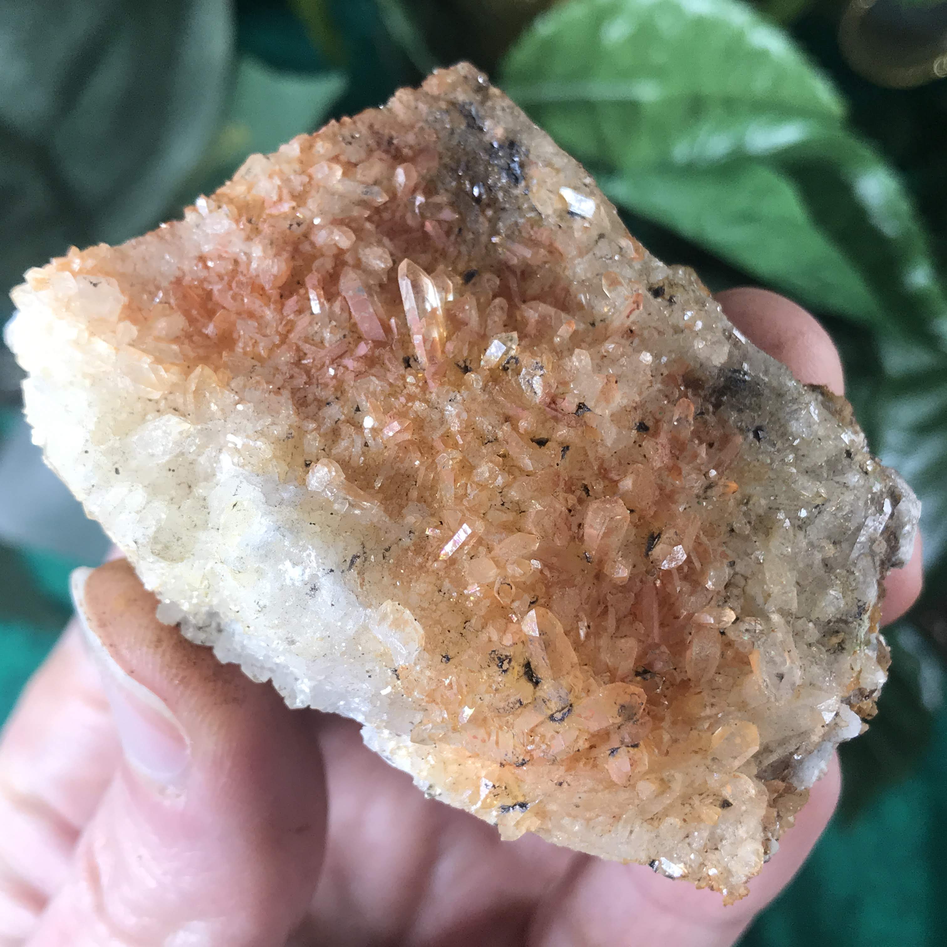 Hematoid Quartz Mineral Display Specimen Clusters!