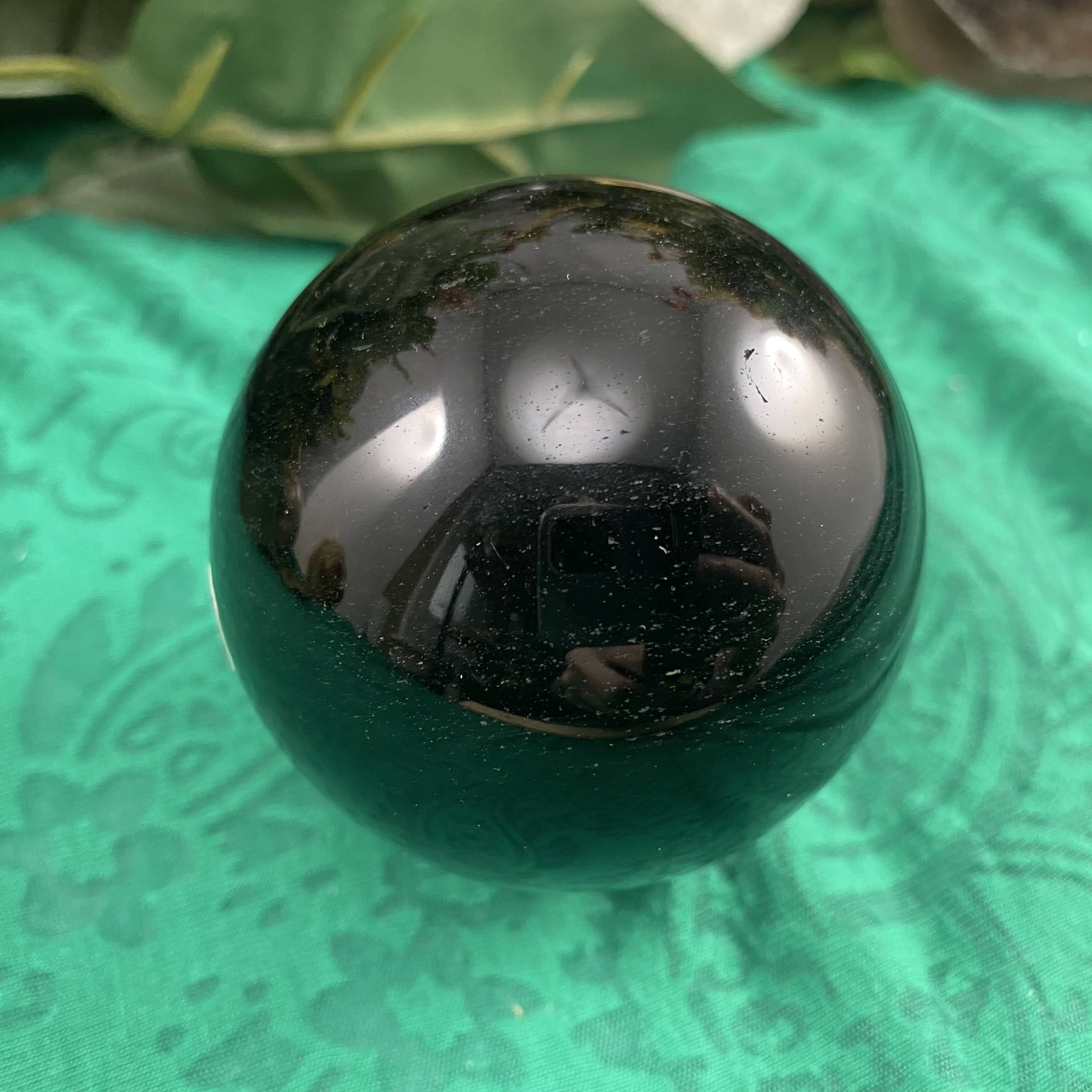 Obsidian - Gold Sheen Obsidian Sphere! A373 62.5mm