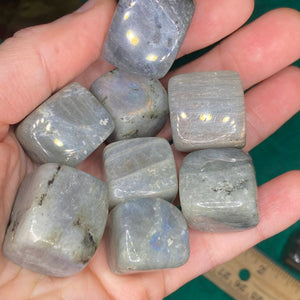 Labradorite - Labradorite "Large" Sized Cubed Tumbles (some with a touch of purple and orange flash!) C197