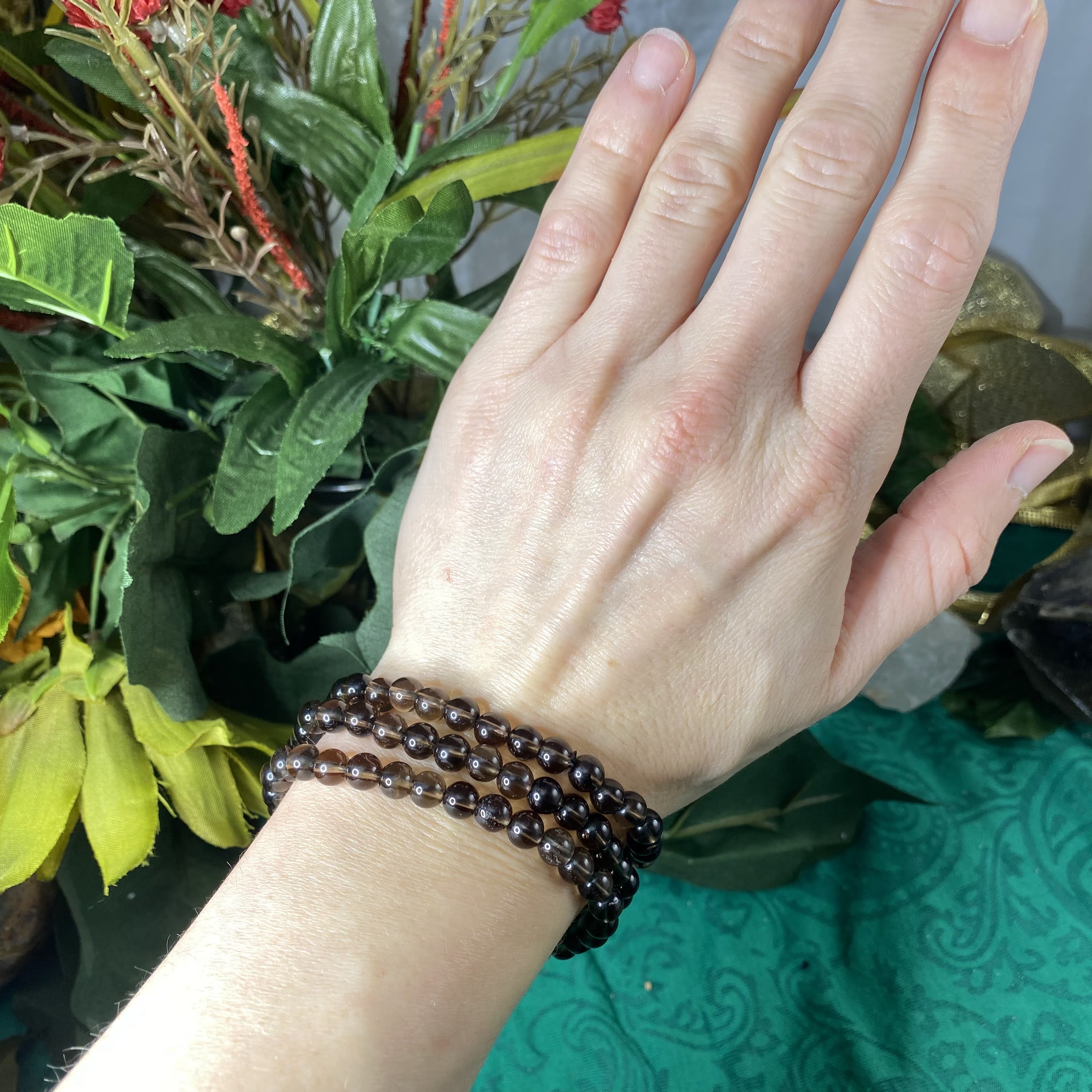 Smoky Quartz - Smoky Quartz Stretchy Bracelets! B943