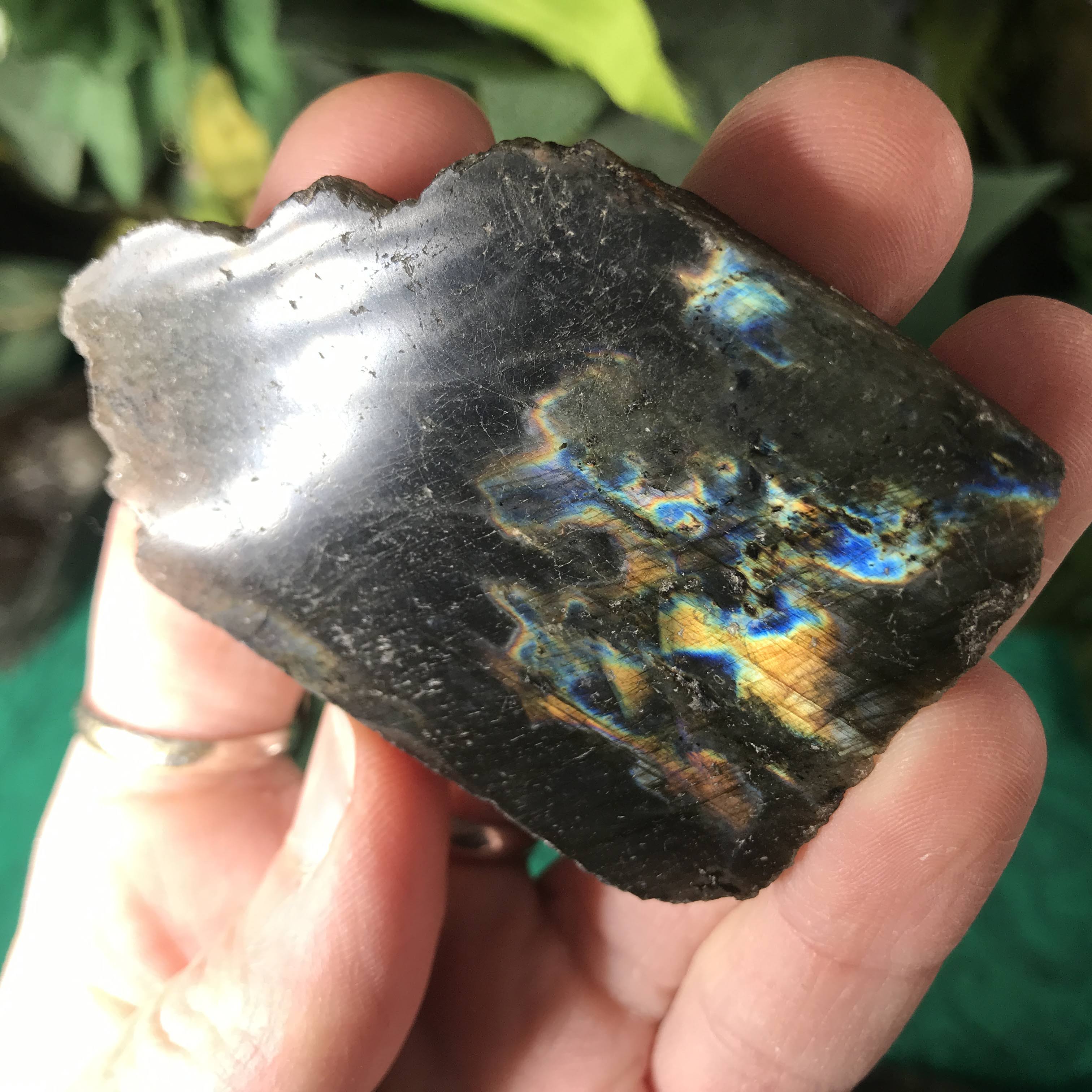 Labradorite raw with 1 polished side (larger)!