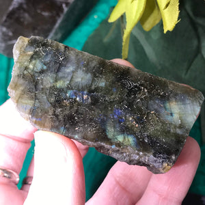 Labradorite raw with 1 polished side (larger)!