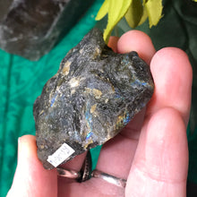 Load image into Gallery viewer, Labradorite raw with 1 polished side (larger)!