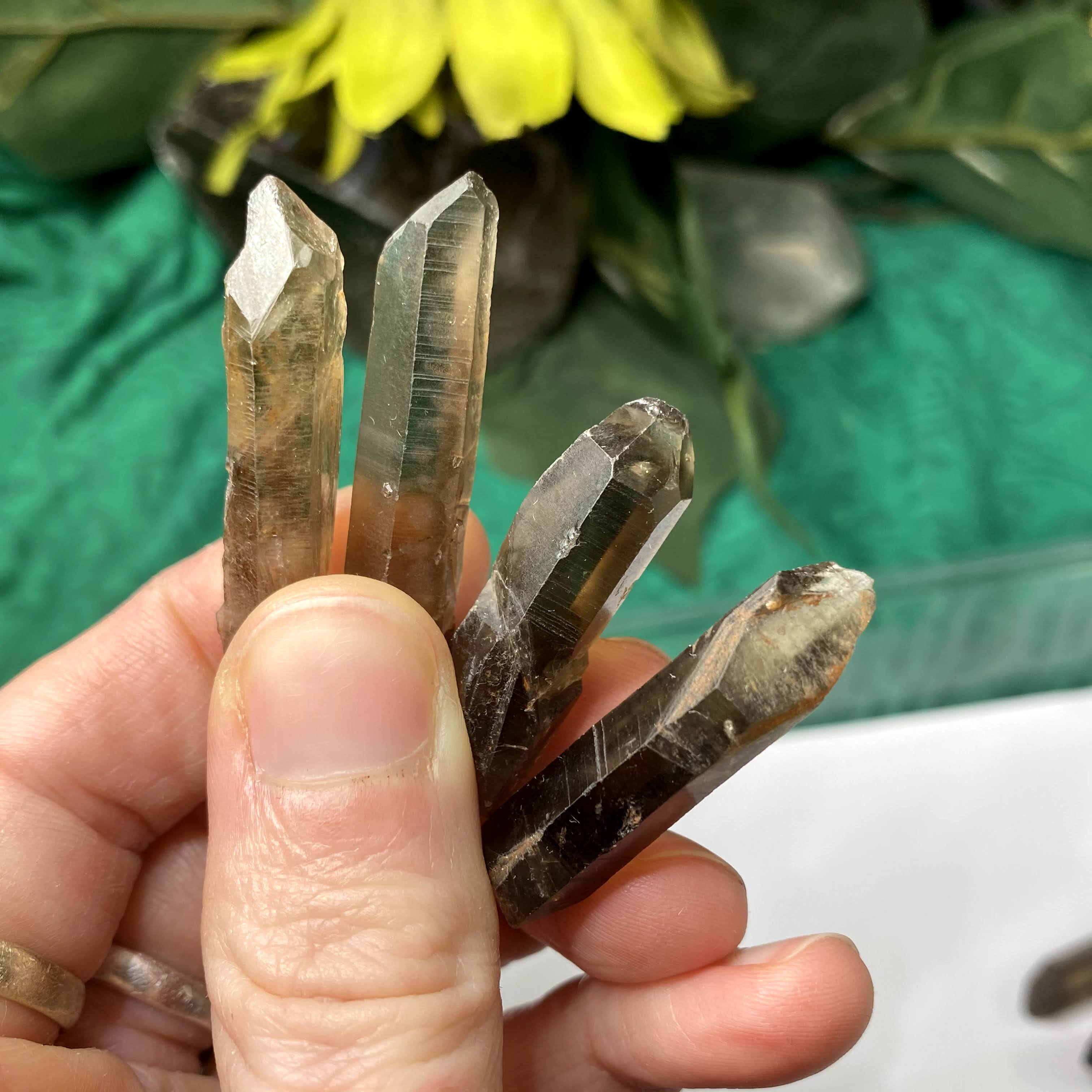 Smokey Quartz - Raw Smokey Quartz Points "Misfits" set! (A618)