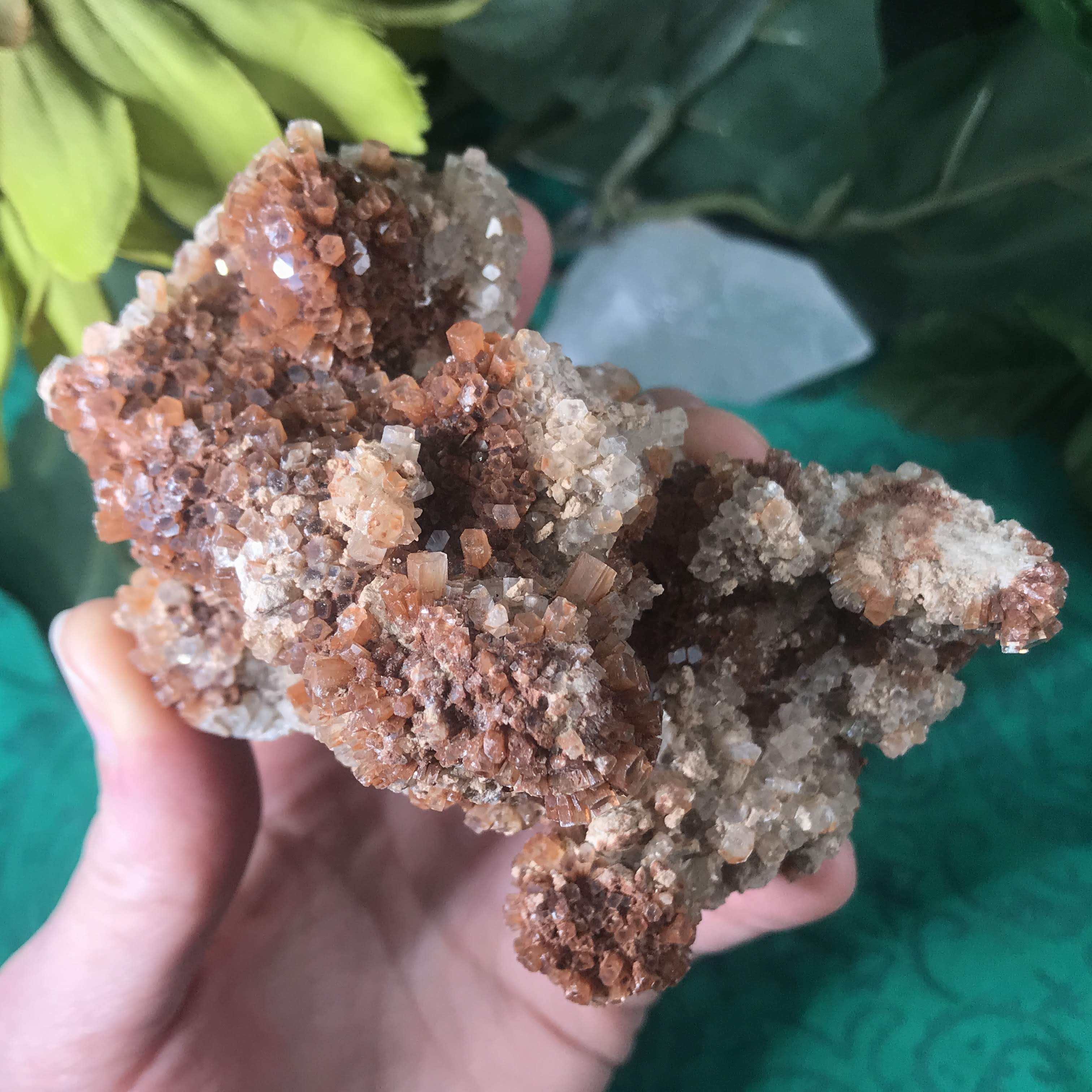 Aragonite- Clear & Red Large Aragonite Crystal That Looks Like ART!