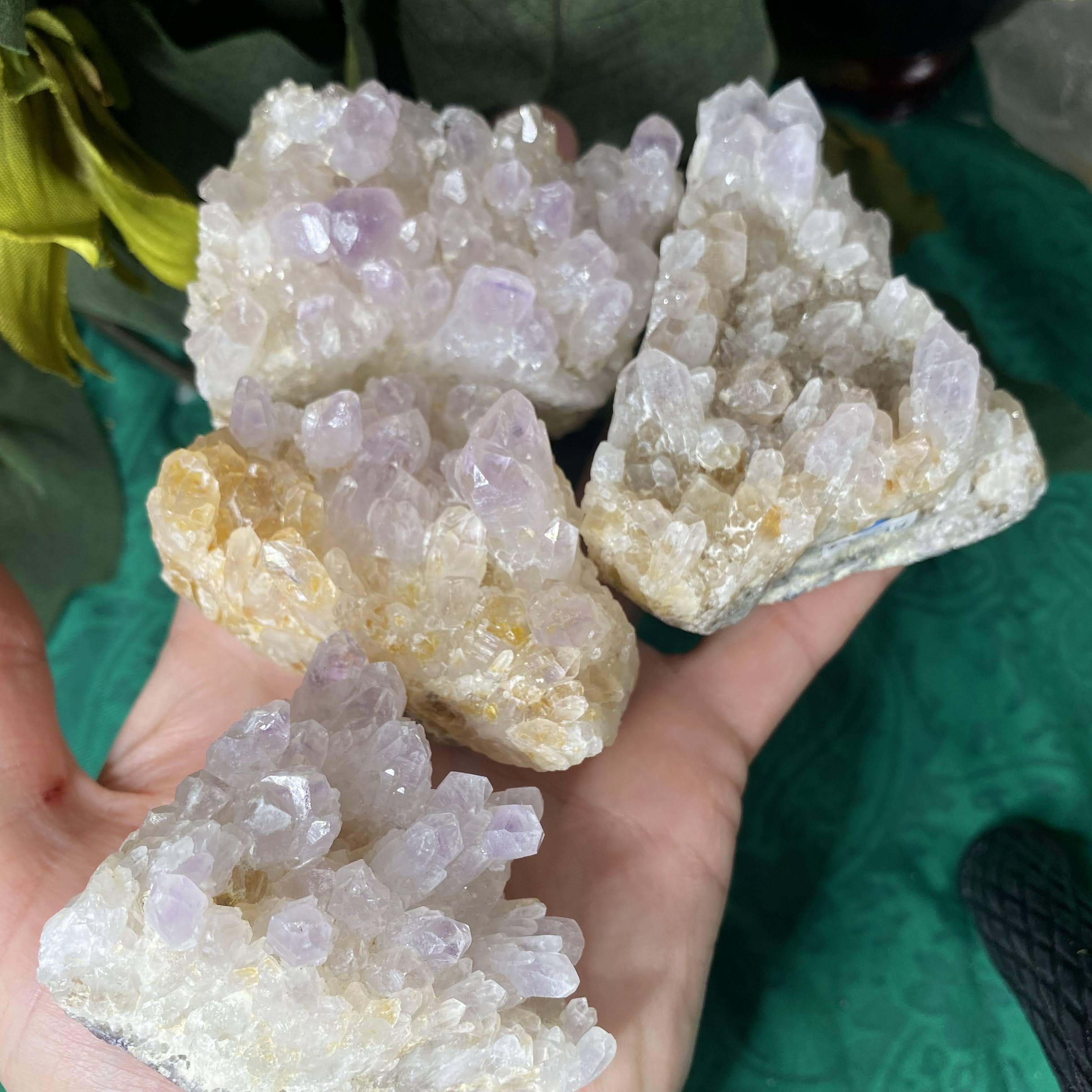 Quartz / Amethyst - Guerrero Quartz / Amethyst clusters with cathedral candle like growths! (C290/C292/C293/C294)